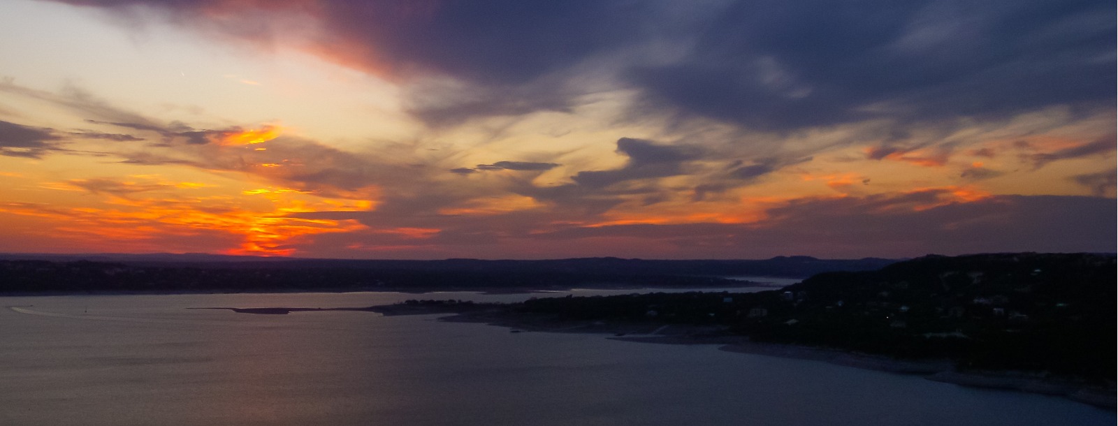 Sunset at Lake Travis in Austin