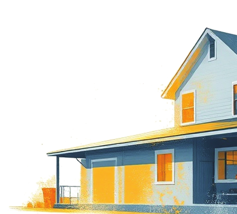 Illustration of a family home